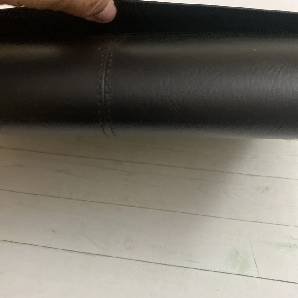 Cossini Black Superior Vegan Leather Business Portfolio with Zipper –